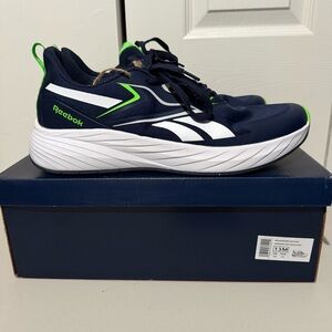 Reebok Verse Sneakers Trainers Mens Shoes Vector Navy Solar Lime, Size 13